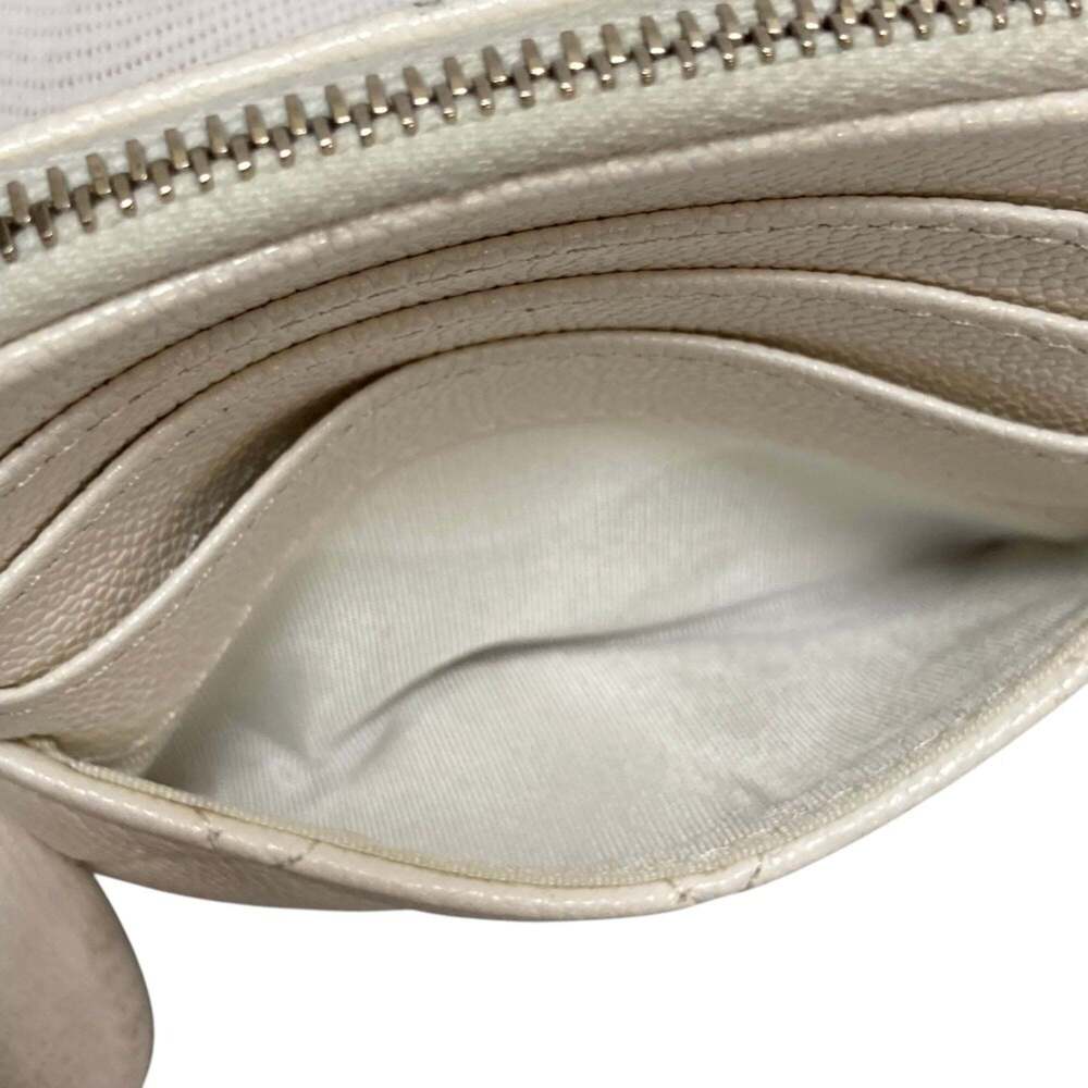 CHANEL White Caviar Leather Wallet - Picture 8 of 11
